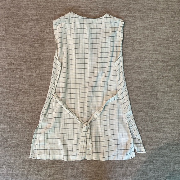 Vintage Ivory High Neckline Off White Button Front Vest Top - Picture 3 of 8